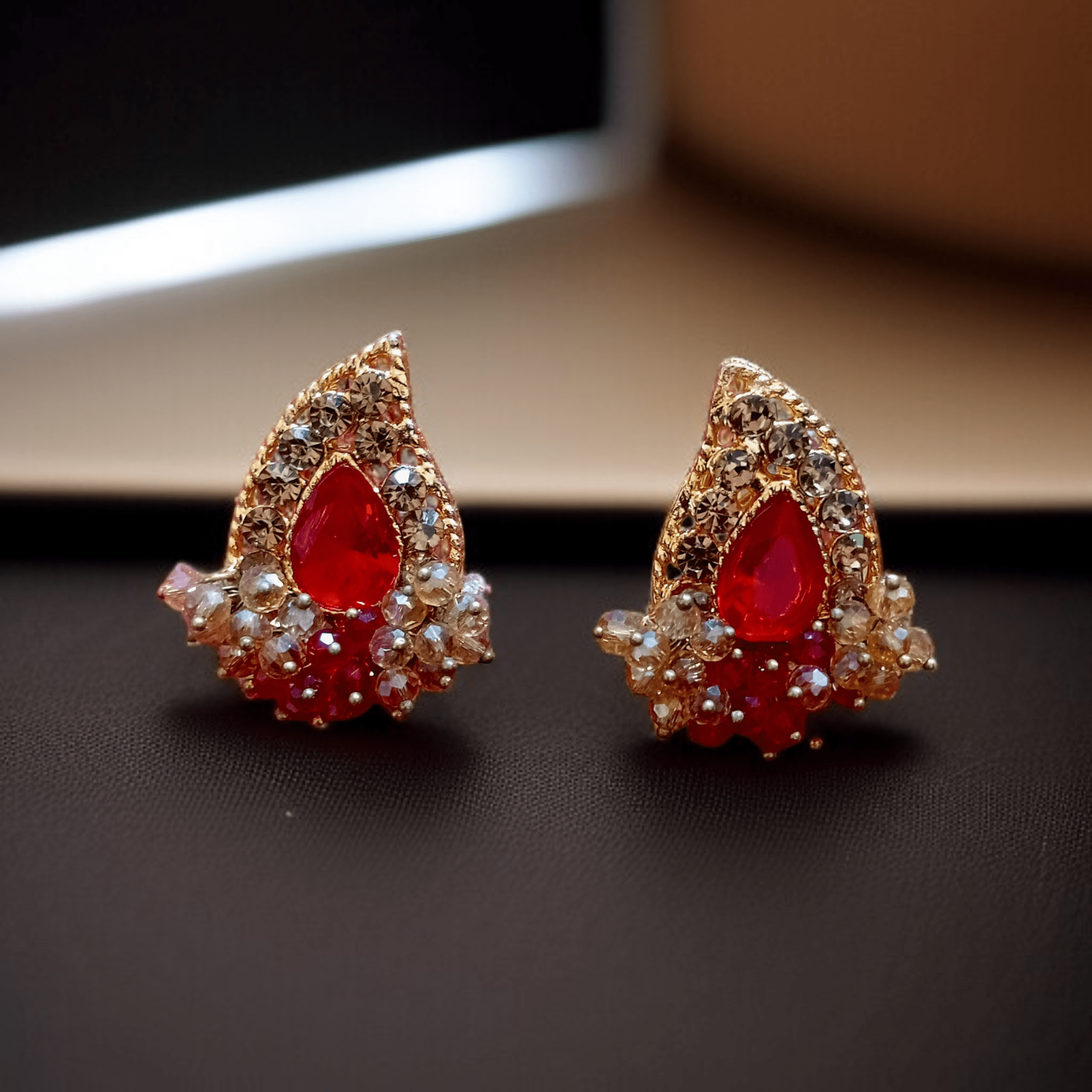 Buy Red colour jewellery earrings at best price in Pakistan